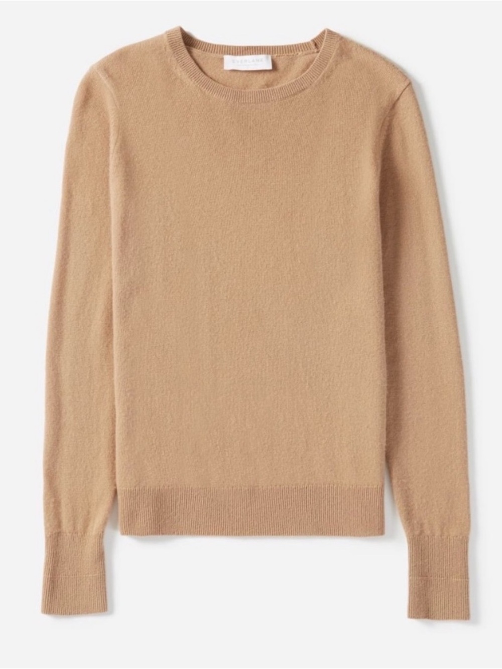 Everlane Cashmere Crewneck Sweater in Camel